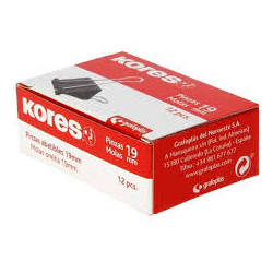 PINZAS SUJETAPAPELES 19 MM 12 UND