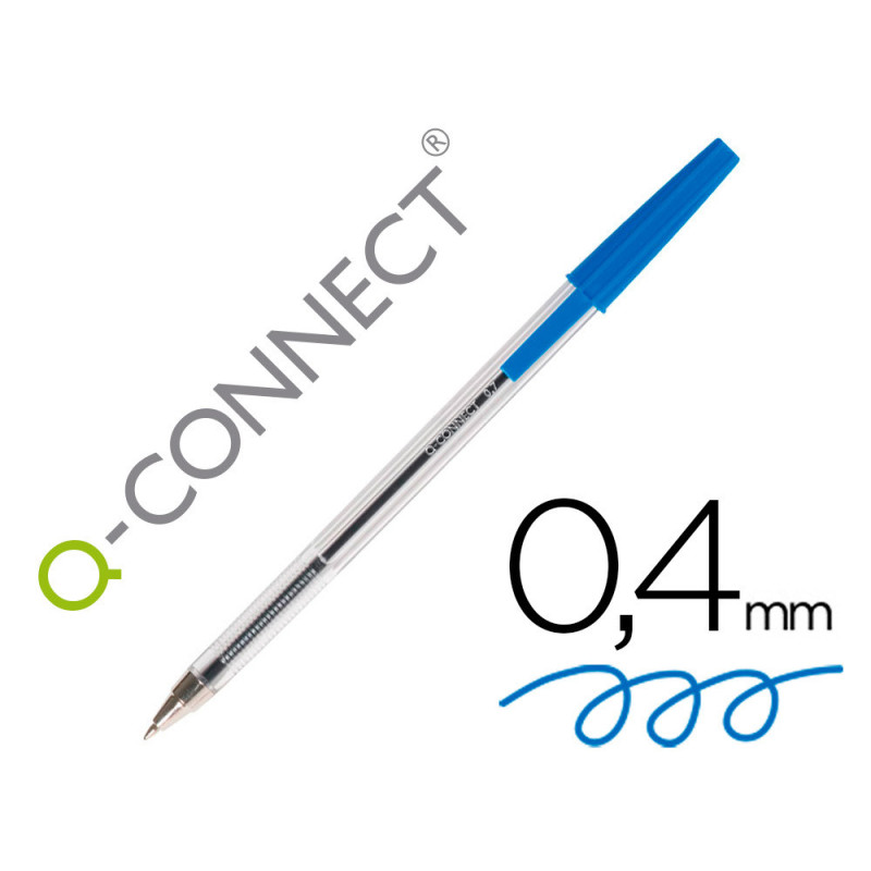 BOLIGRAFO ECONOMICO TRANSPARENTE Q-CONNECT MEDIO