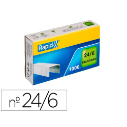 GRAPAS 24/6 MM. CAJA 1000 STANDARD GALVANIZADA