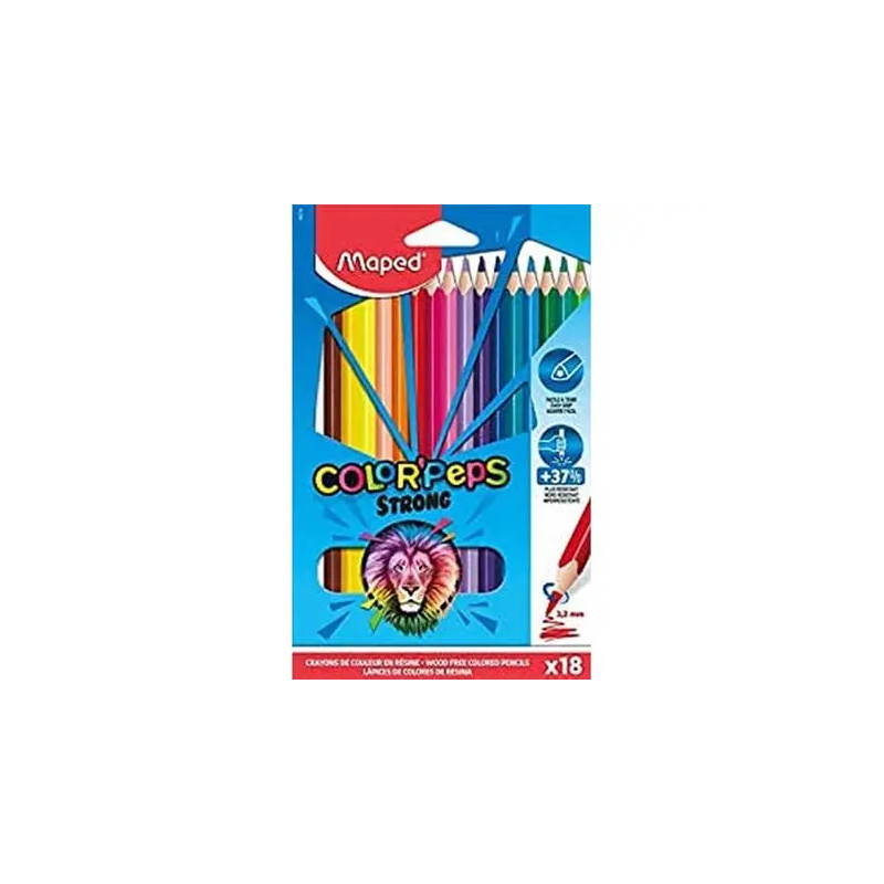 LÁPICES COLORES C/DE 18 COLORES