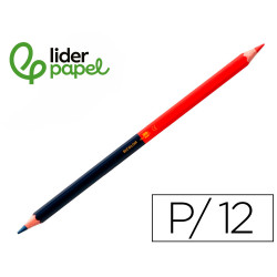 LAPICES BICOLOR LIDERPAPEL ROJO-AZUL