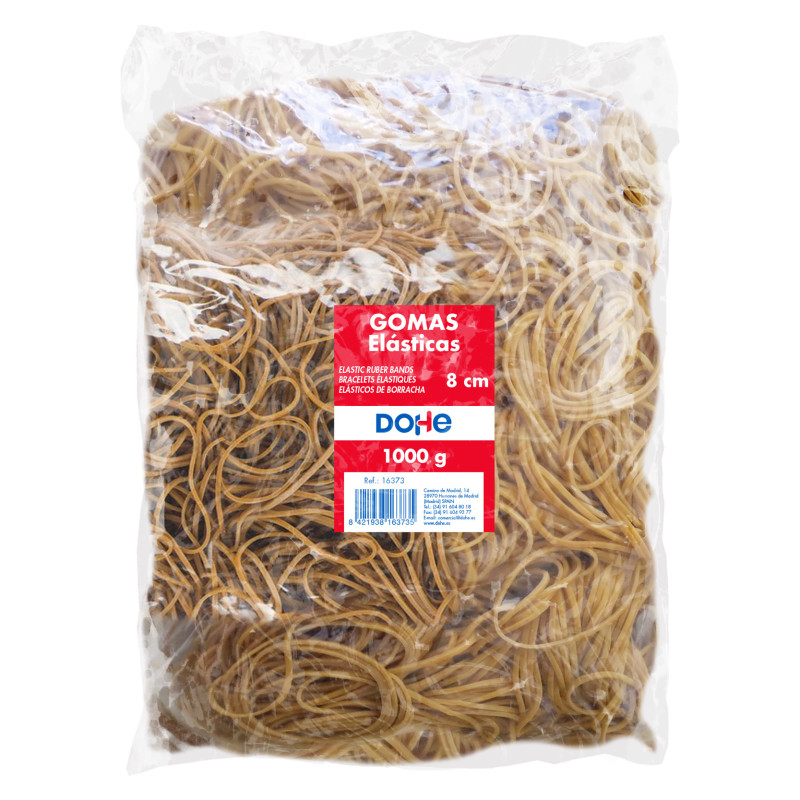 GOMAS 1 KG  1,5 MMX8 CM ELÁSTICAS
