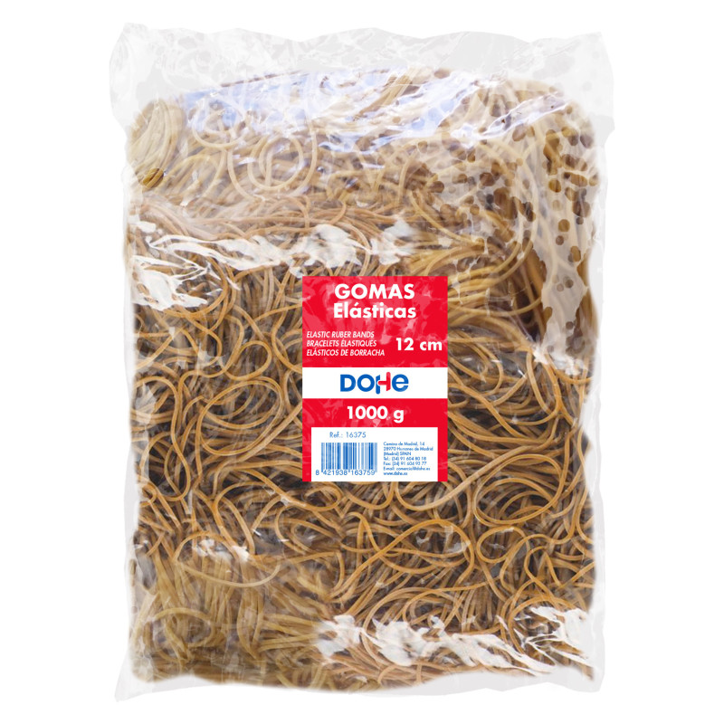 GOMAS 1 KG 1,5MMX12 CM  ELÁSTICAS
