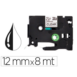 CINTA TZ TEJUELAR TRANSPARENTE NEGRO 12X8