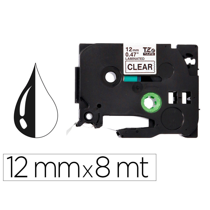 CINTA TZ TEJUELAR TRANSPARENTE NEGRO 12X8