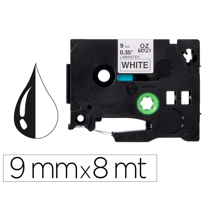 CINTA TZ TEJUELAR BLANCO NEGRO 9X8