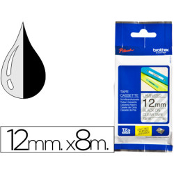CINTA TZ TEJUELAR TRANSPARENTE NEGRO 12X8