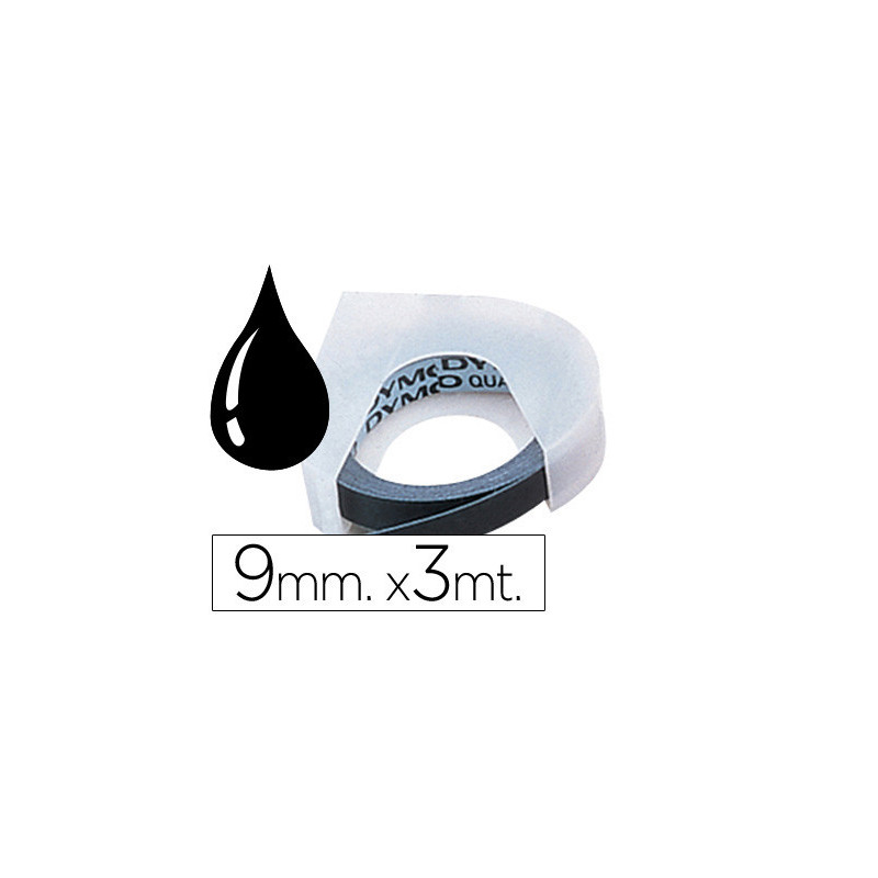 CINTA ROTULADORA 9MMX3M OMEGA NEGRO