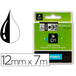 CINTA ROTULADORA 12X7 TRANSPARENTE NEGRO