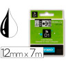 CINTA ROTULADORA 12X7 TRANSPARENTE NEGRO