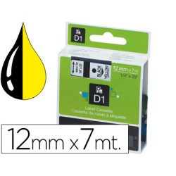 CINTA ROTULADORA  12X7 AMARILLO NEGRO