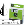 CINTA ROTULADORA 9X7 BLANCO NEGRO DYMO