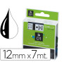 CINTA ROTULADORA 12X7  BLANCO/NEGRO DYMO