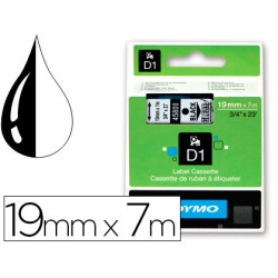 CINTA ROTULADORA 19X7 TRANSPARENTE NEGRO 19X7