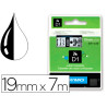 CINTA ROTULADORA 19X7 TRANSPARENTE NEGRO 19X7