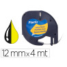 CINTA ROTULADORA 12MMX4M NEGRO SOBRE AMARILLO