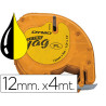 CINTA ROTULADORA  12MMX4M NEGRO SOBRE AMARILLO