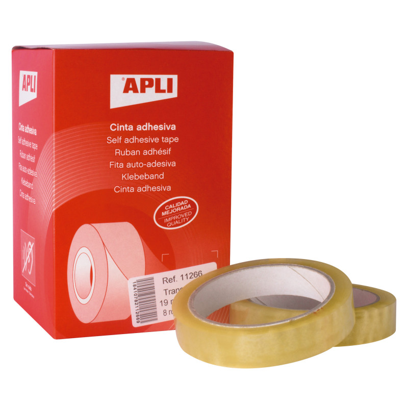 CINTA ADHESIVA 19MMX66M TRANSPARENTE