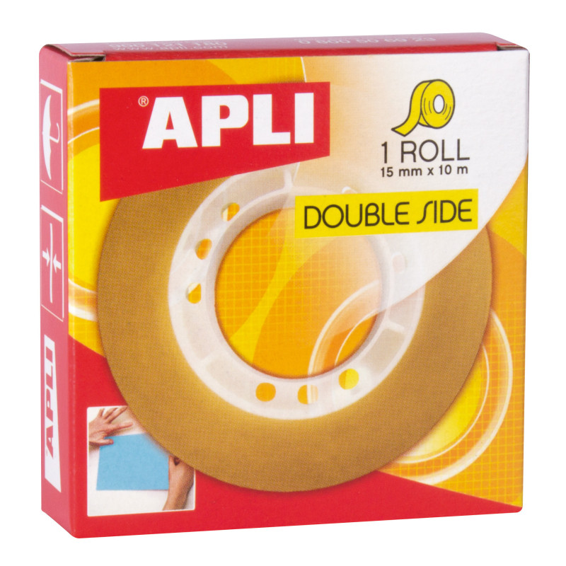 CINTA DOBLE CARA 15MM X 10M ADHESIVA
