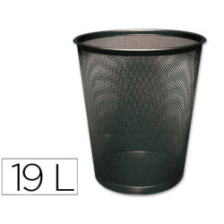 PAPELERA METALICA  NEGRA REJILLA 295X345MM