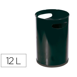 PAPELERA METALICA Ø21,5CMXALTURA 32CM METALICA CON ASAS 101 GRIS