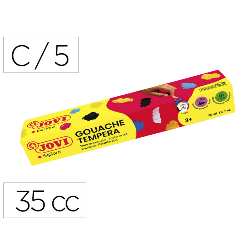 TEMPERA JOVI 35 ML 5 COLORES SURTIDOS