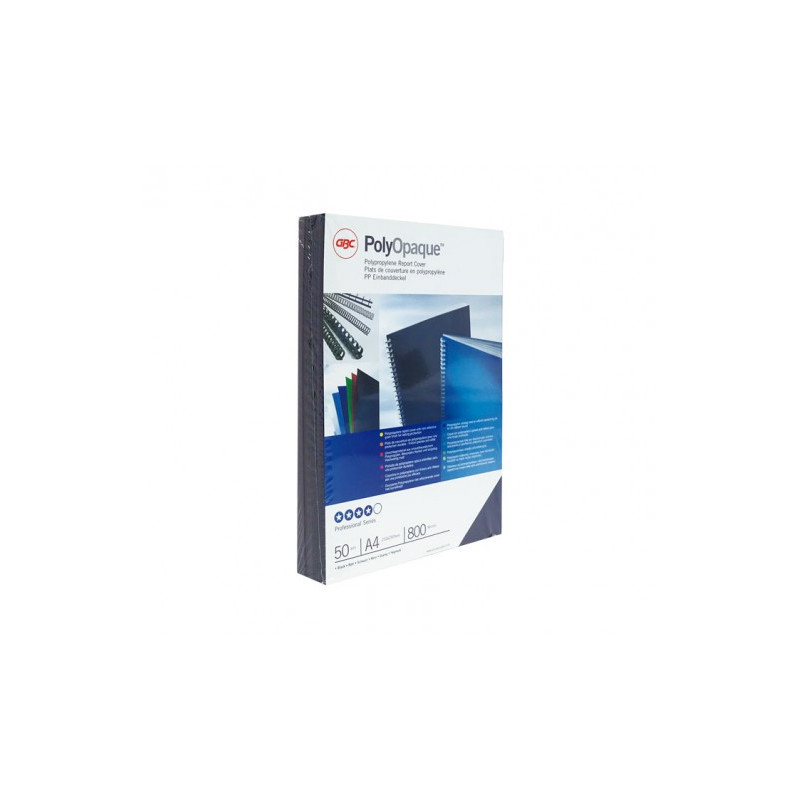 CUBIERTA PP 800 MICRAS A4 NEGRO