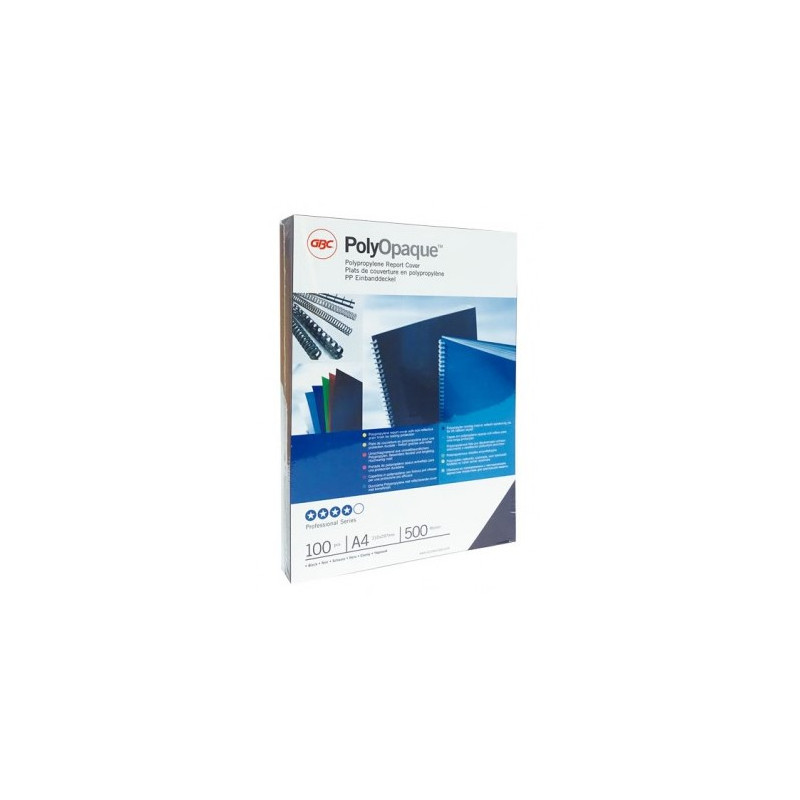CUBIERTA PP 500 MICRAS A4 NEGRO