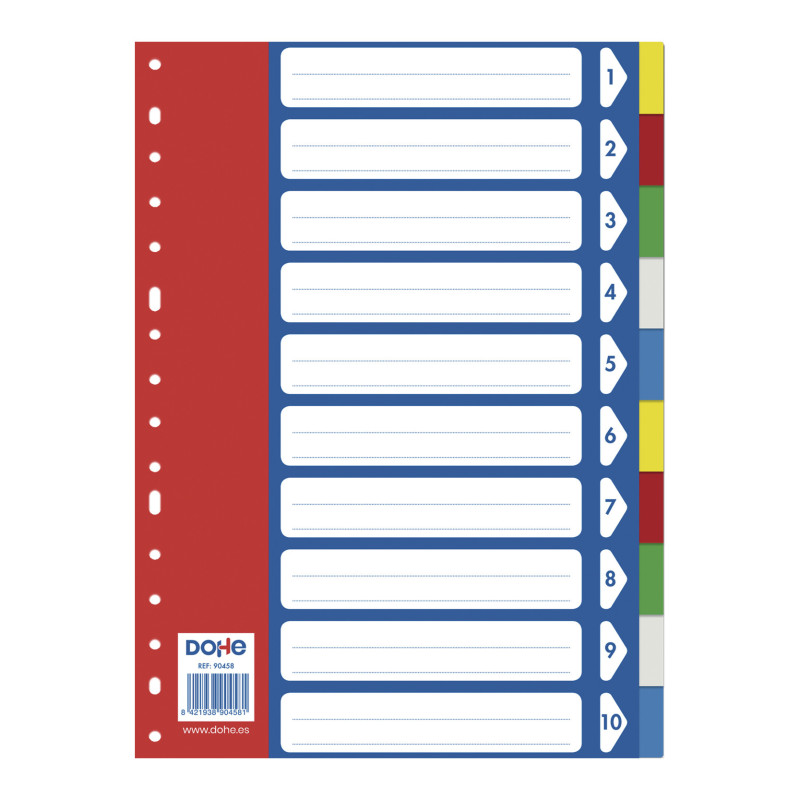 SEPARADOR PP A4  10 POSICIONES