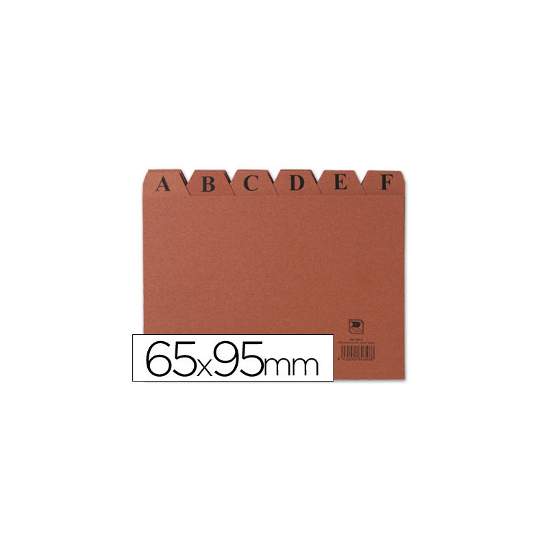 INDICES FICHERO Nº1 65X95 MM CARTON