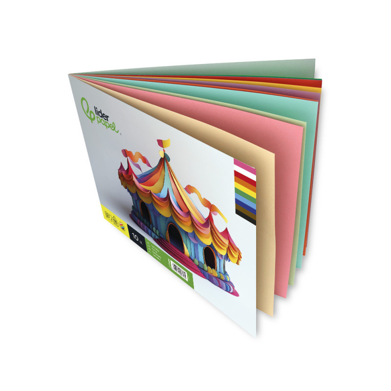BLOC  10 H CARTULINA 240X315MM 10 H.SURTIDOS LIDERPAPEL