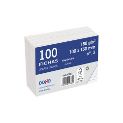 FICHAS RAYADAS 100 X 150 CARTULINA