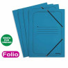 CARPETA Fº CARTON GOMAS/SOLAPAS AZUL