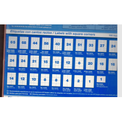 ETIQUETA CAJA 100 H APLI  ADH PERMANENTE  (VARIAS MEDIDAS)