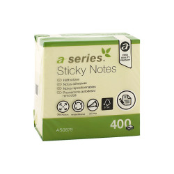 CUBO  NOTAS 75X75 AMARILLA 400H