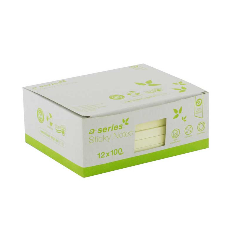 NOTAS RECICLADAS 125X75MM  ADHESIVAS (PACK DE 12 U.)
