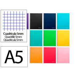 CUADERNO A5  140h MICROPERFORADO cuadr. 5x5 bandas 6