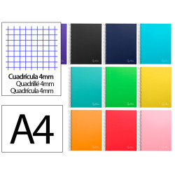 CUADERNO A4  140H MICROPERF.  CUADRO 4MM 5 BANDAS4