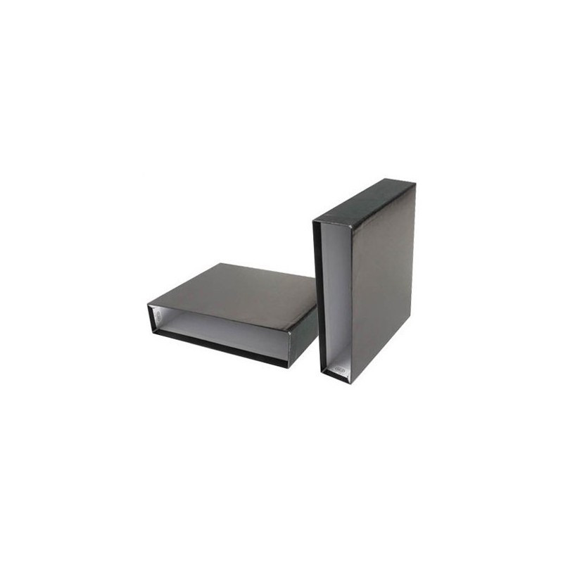 CAJA ARCHIVADOR A4 75MM NEGRO BRILLANTE