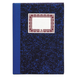 LIBRO RAYADO HORIZONTAL FOLIO NATURAL AZUL