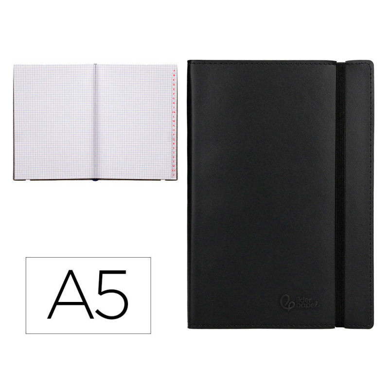 Libreta indice A5 similpiel 120 hojas