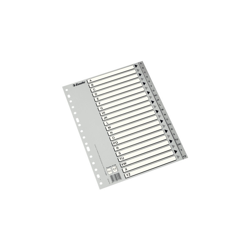 SEPARADOR A-Z A4 PP GRIS