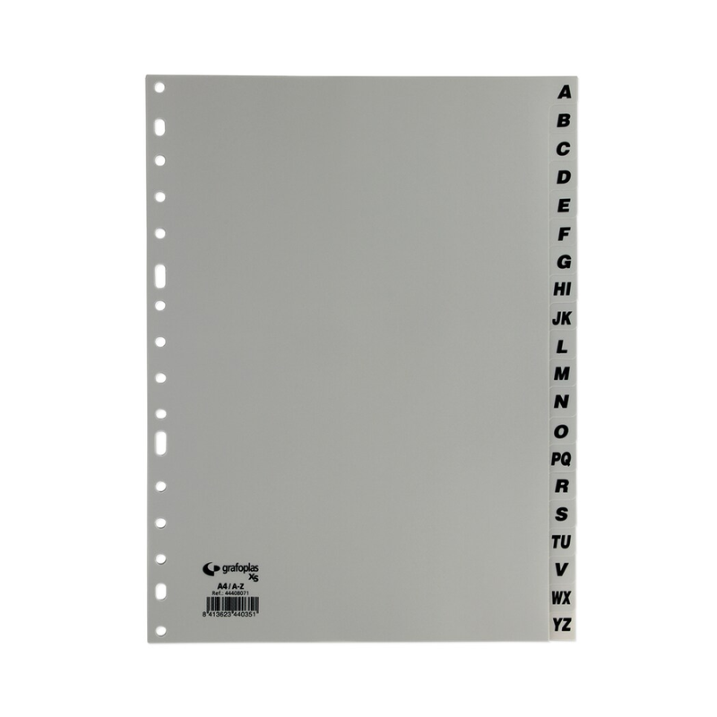 SEPARADOR  A4 A-Z GRIS
