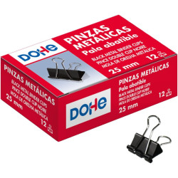 PINZAS SUJETAPAPELES 25 MM 12 UND