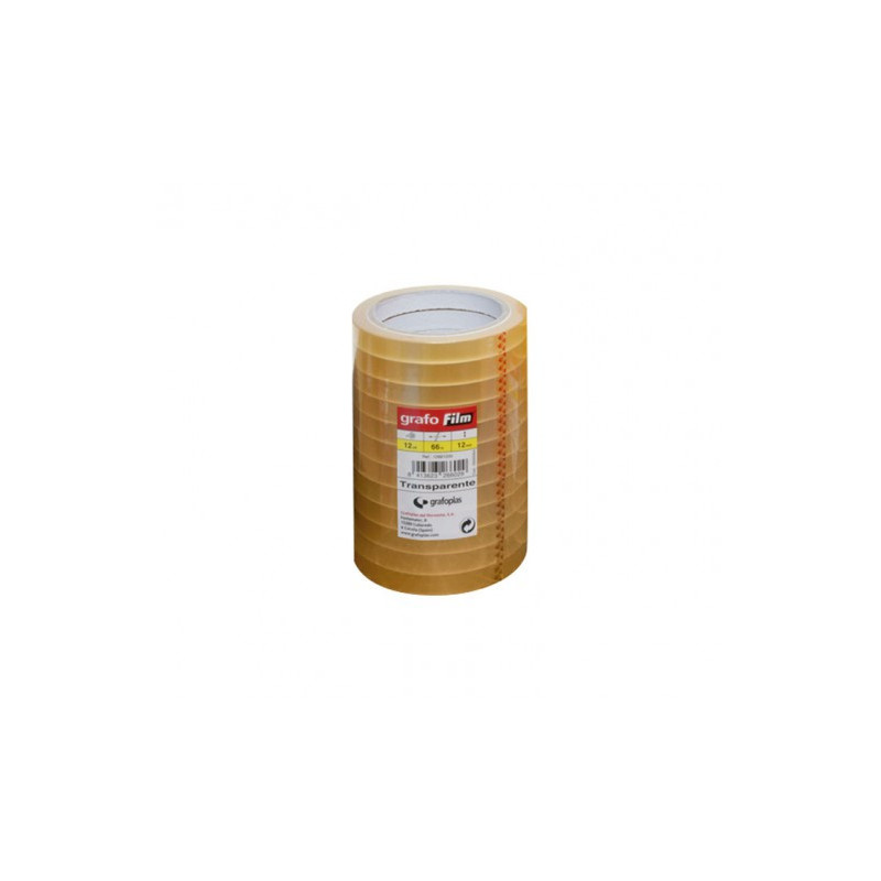 CINTA ADHESIVA 12MMX66M TRANSPARENTE
